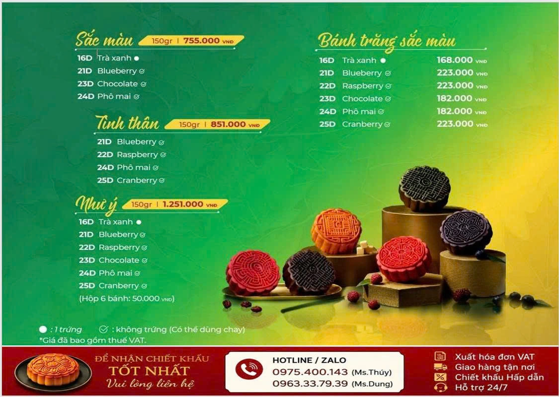 Bảng giá bánh trung thu Givral 2026 – trang 8/8